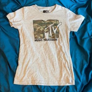MTV Camo Tee NWOT
